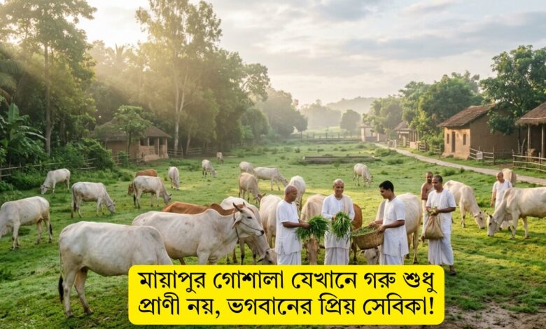 মায়াপুর গোশালা যেখানে গরু শুধু প্রাণী নয়, ভগবানের প্রিয় সেবিকা!