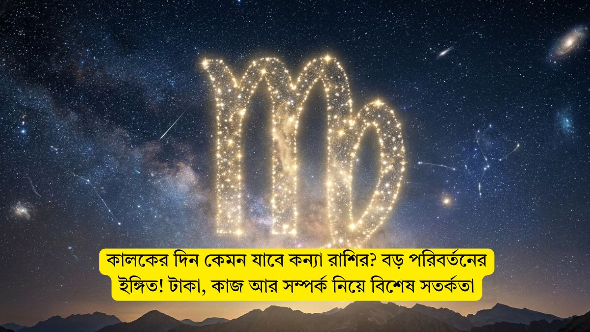 কালকের দিন কেমন যাবে কন্যা রাশির? বড় পরিবর্তনের ইঙ্গিত! টাকা, কাজ আর সম্পর্ক নিয়ে বিশেষ সতর্কতা
